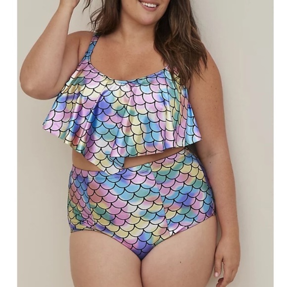 NWT TORRID MERMAID BIKINI SWIMSUIT - Picture 1 of 7